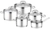 Sada nádobí hrnců nerez indukční HOME PROFI, 9 dílů Tescoma (725009) - indukce
